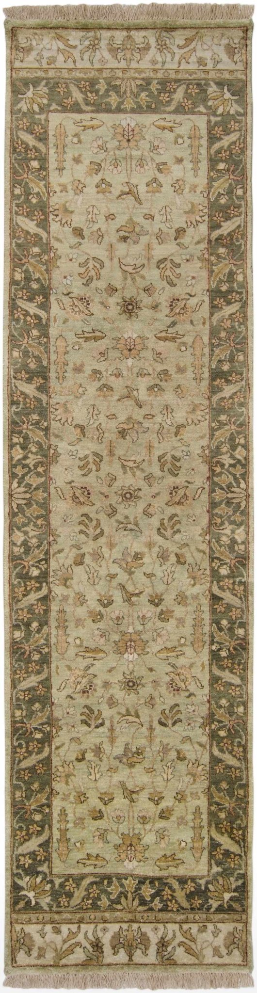 Mariaville Beige And Olive Traditional Style Hand Knotted Area Rug - The Rug Decor