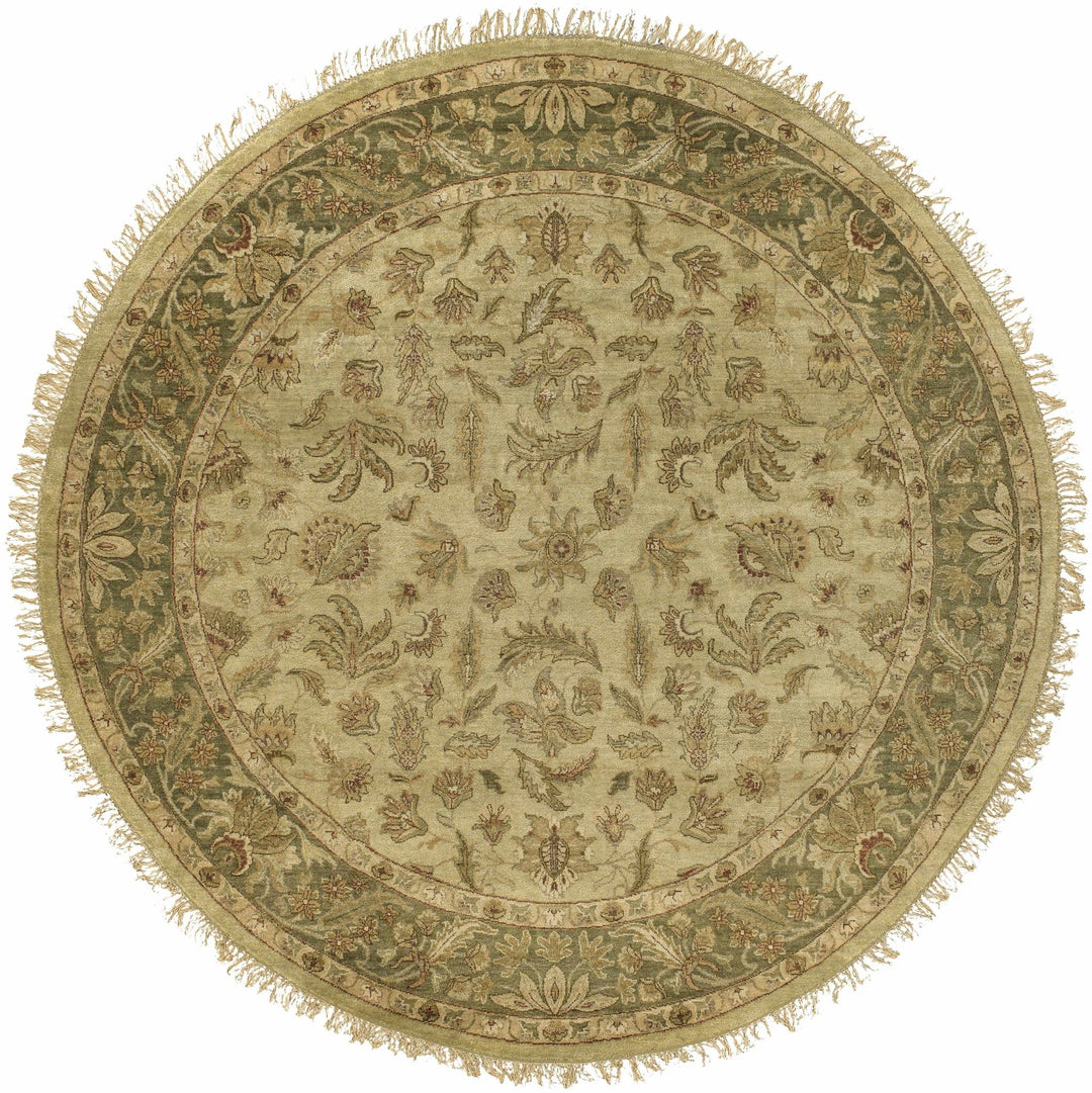 Mariaville Beige And Olive Traditional Style Hand Knotted Area Rug - The Rug Decor