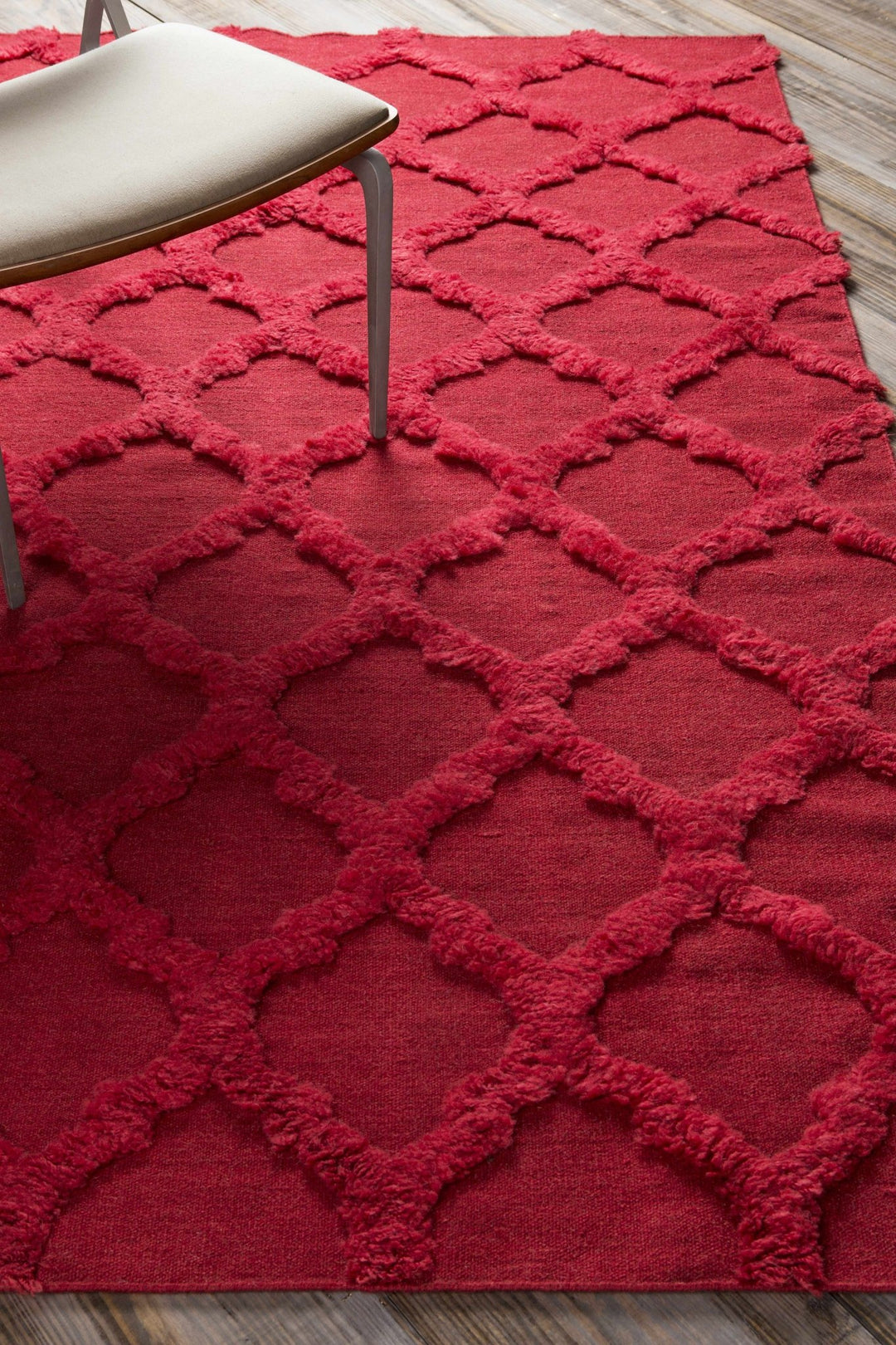 Marilla Contemporary Geometrical Red Area Rug - The Rug Decor
