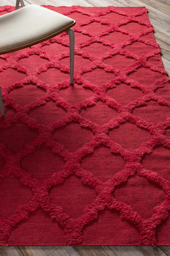 Marilla Contemporary Geometrical Red Area Rug - The Rug Decor