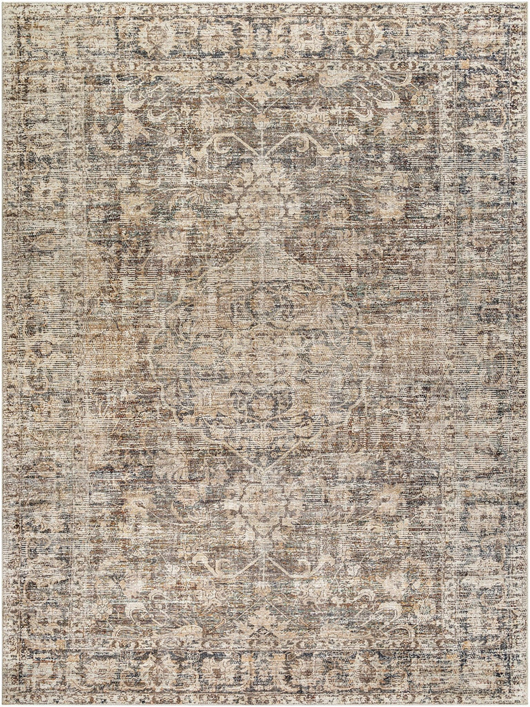 Marlene Traditional Brown And Gray Machine Woven Rug - The Rug Decor