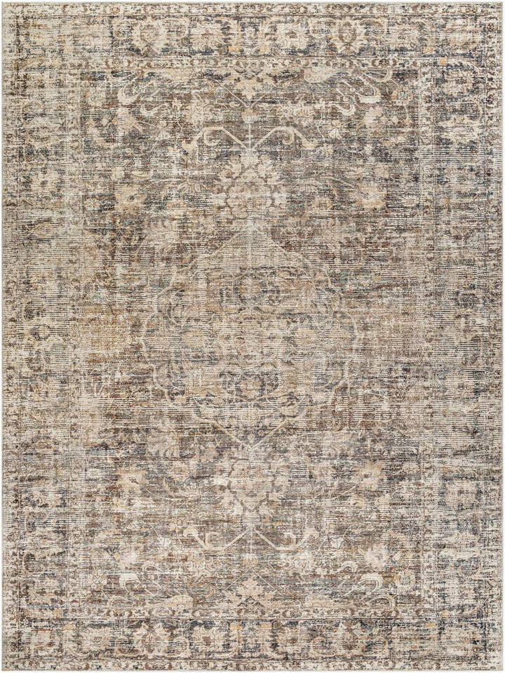 Marlene Traditional Brown And Gray Machine Woven Rug - The Rug Decor
