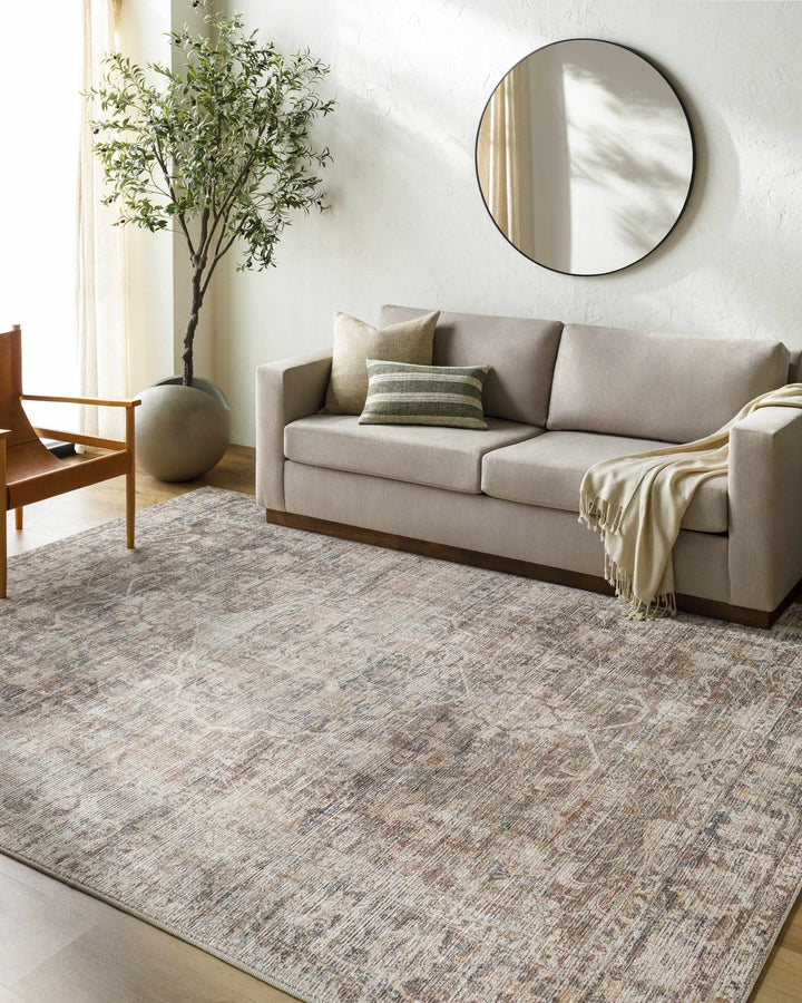 Marlene Traditional Brown And Gray Machine Woven Rug - The Rug Decor