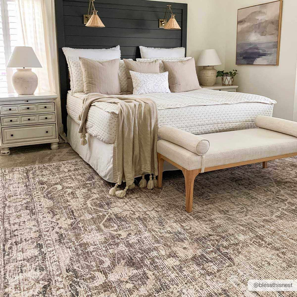 Marlene Traditional Brown And Gray Machine Woven Rug - The Rug Decor