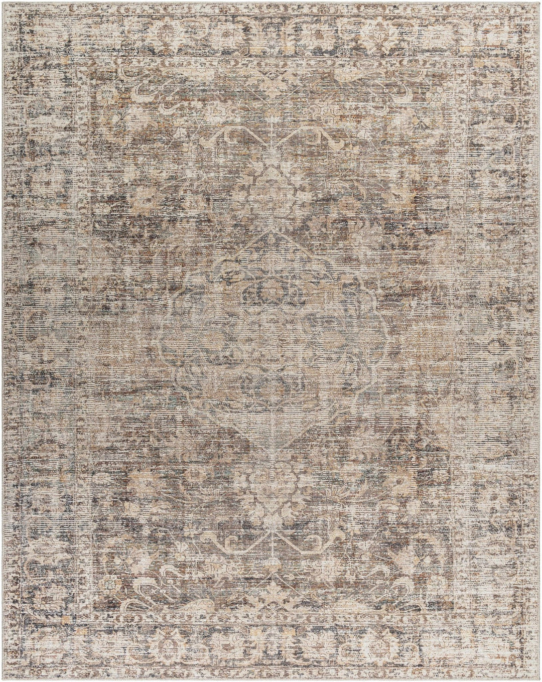 Marlene Traditional Brown And Gray Machine Woven Rug - The Rug Decor