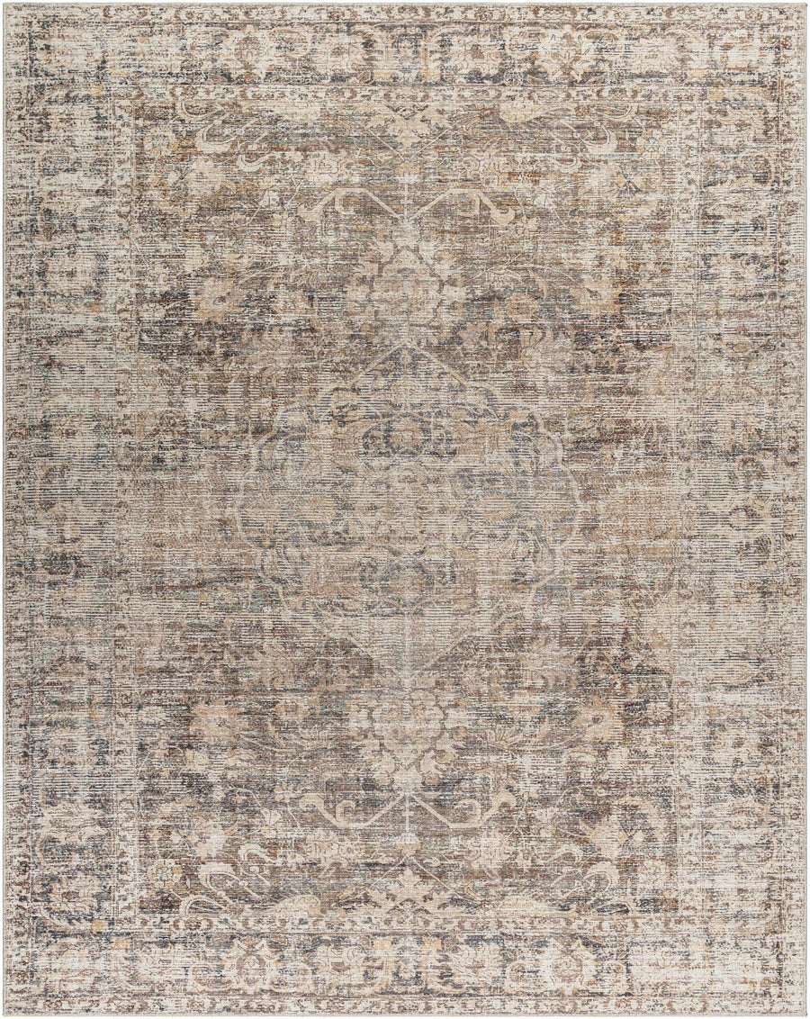Marlene Traditional Brown And Gray Machine Woven Rug - The Rug Decor