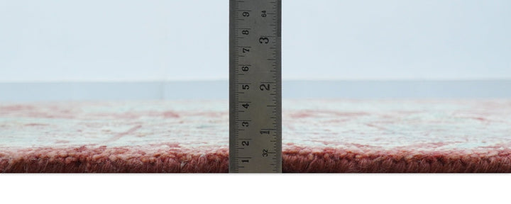 Maroon And Teal Traditional Mamluk Design Hand knotted 9x12 Wool Rug - The Rug Decor