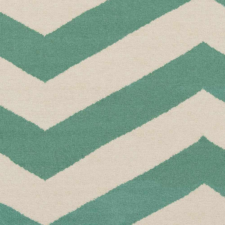 Masontown Geometrical Aqua Green And Ivory Rug - The Rug Decor