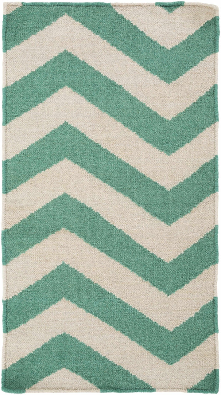 Masontown Geometrical Aqua Green And Ivory Rug - The Rug Decor