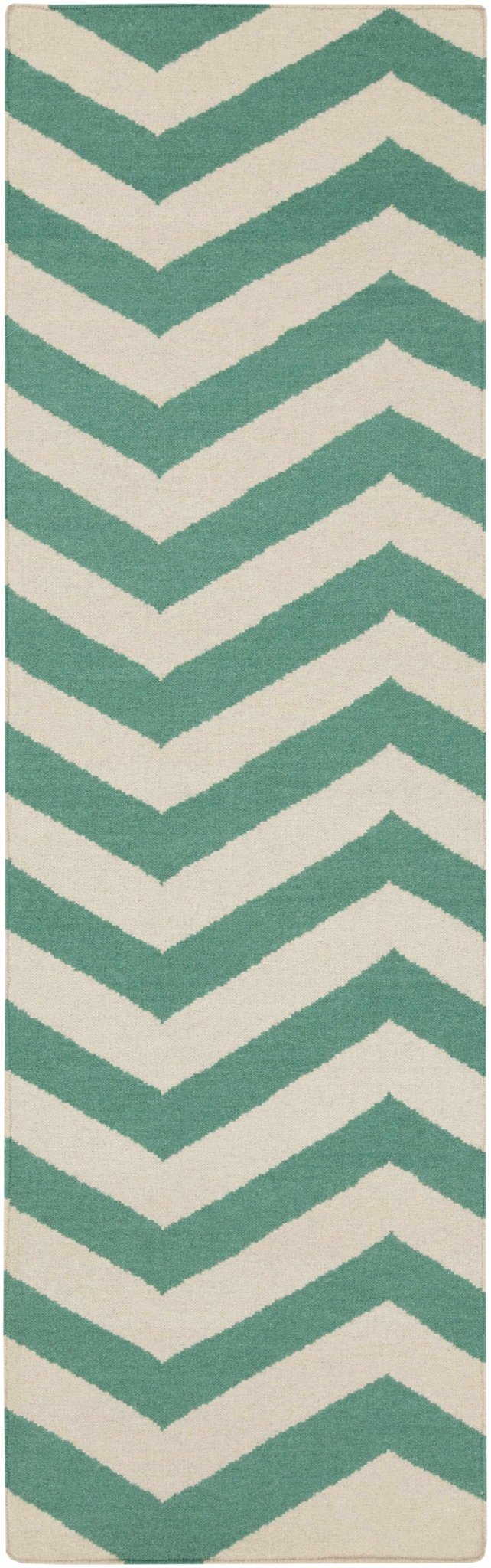 Masontown Geometrical Aqua Green And Ivory Rug - The Rug Decor