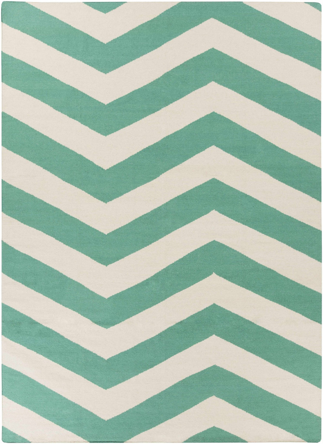 Masontown Geometrical Aqua Green And Ivory Rug - The Rug Decor