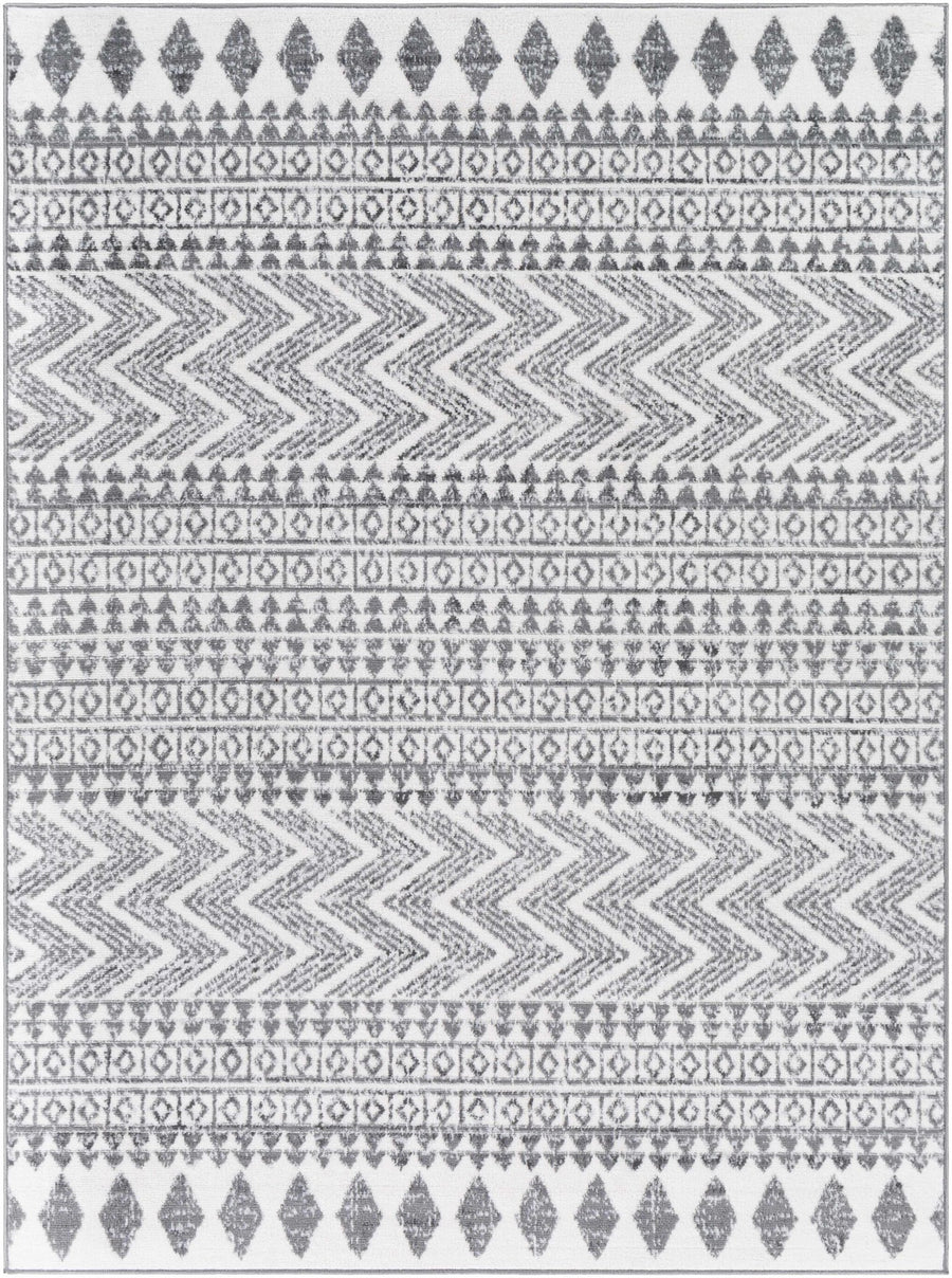 Massapequa Ivory And Gray Modern Geometrical Design Area Rug - The Rug Decor