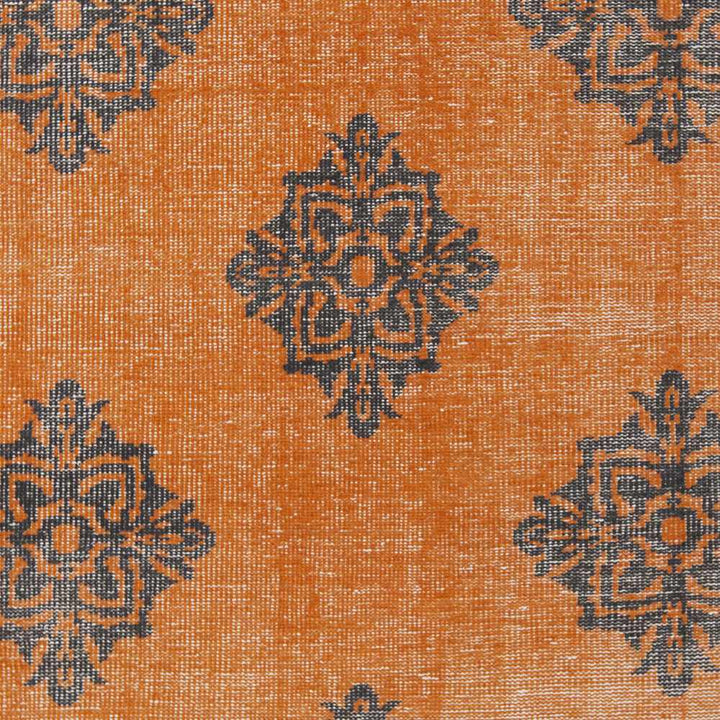 Mastic Orange And Blue Modern Style Hand Knotted Wool Area Rug - The Rug Decor