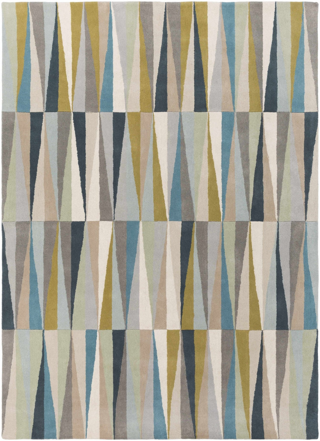 Mathiston Contemporary Gray And Blue Wool Rug - The Rug Decor