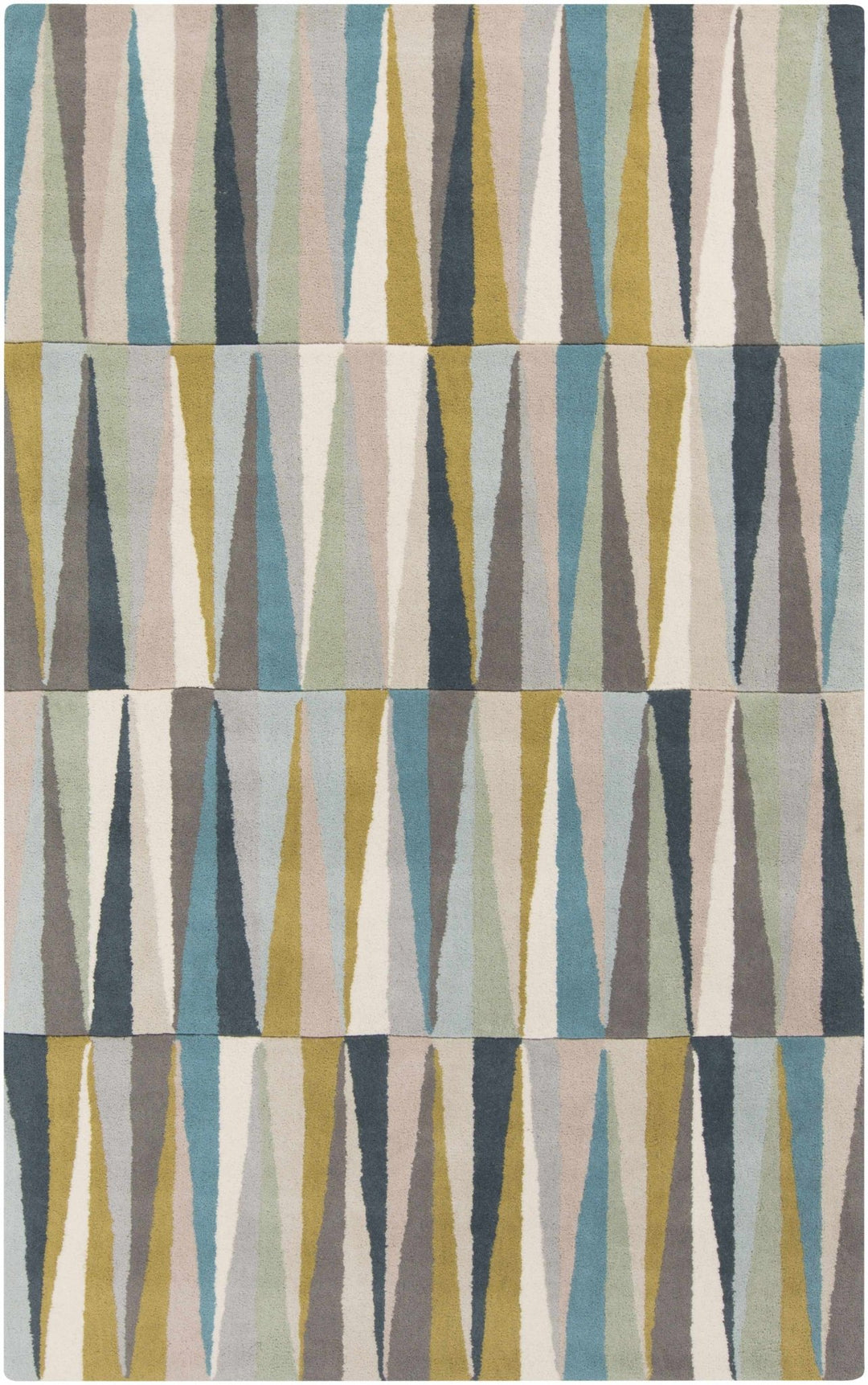 Mathiston Contemporary Gray And Blue Wool Rug - The Rug Decor