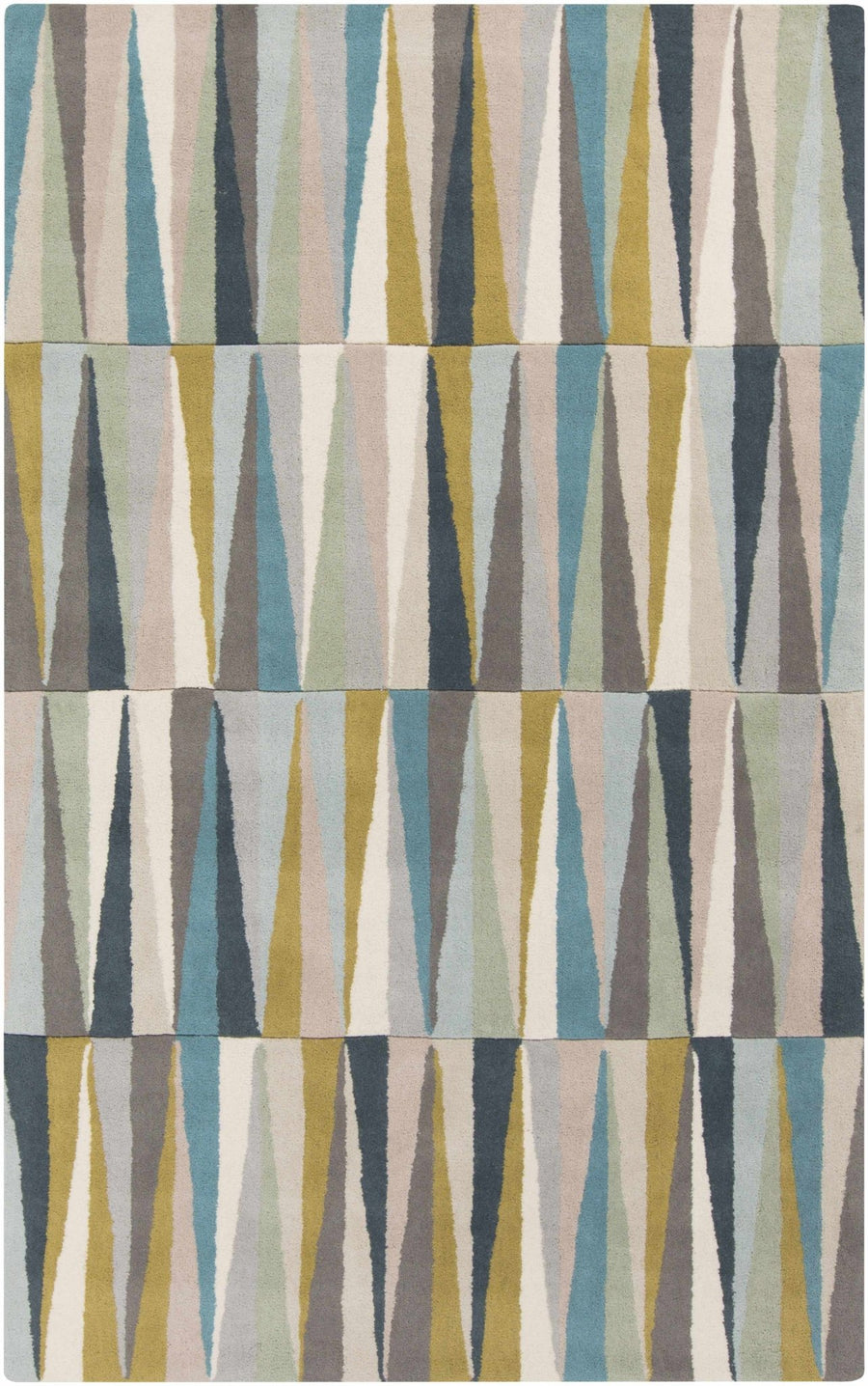 Mathiston Contemporary Gray And Blue Wool Rug - The Rug Decor