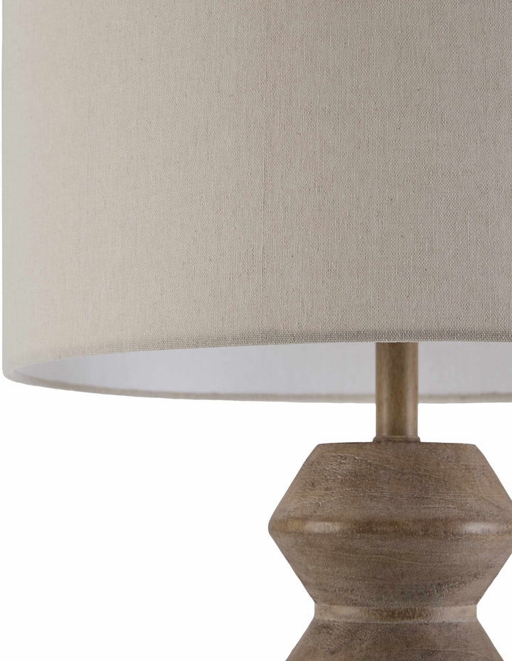 Matozinhos Modern Style Taupe Linen Floor Lamp - The Rug Decor