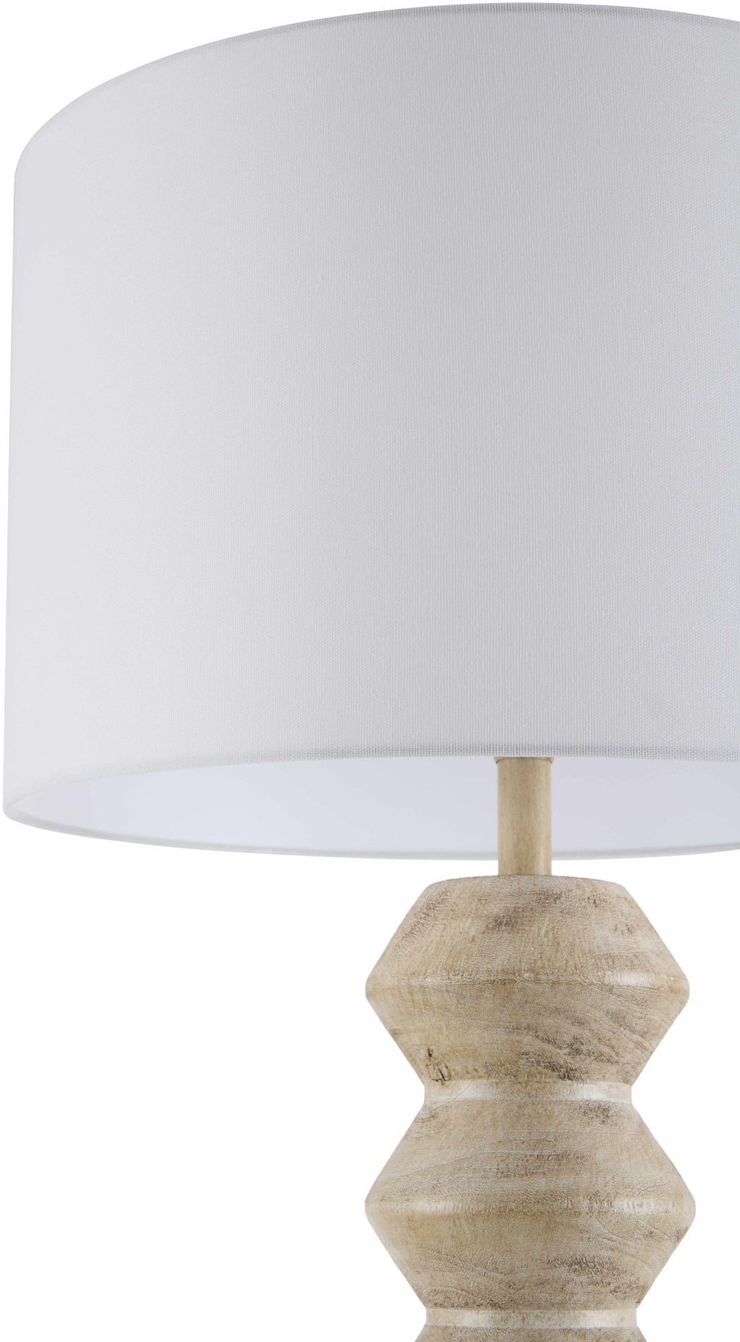 Matozinhos Modern White And Beige Linen Floor Lamp - The Rug Decor