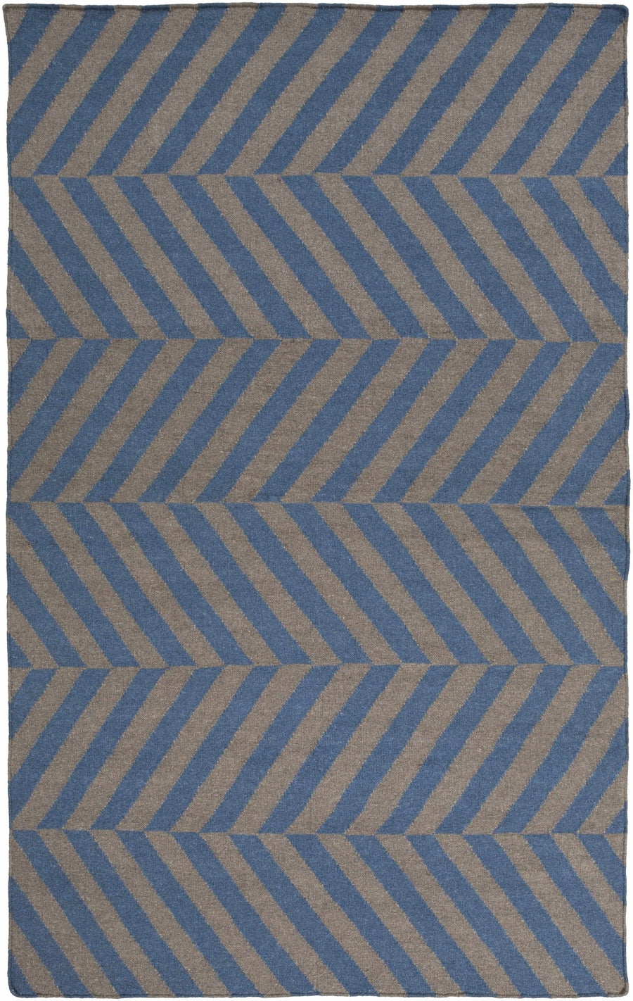 Mauckport Contemporary Style Blue And Brown Hand Woven Area Rug - The Rug Decor