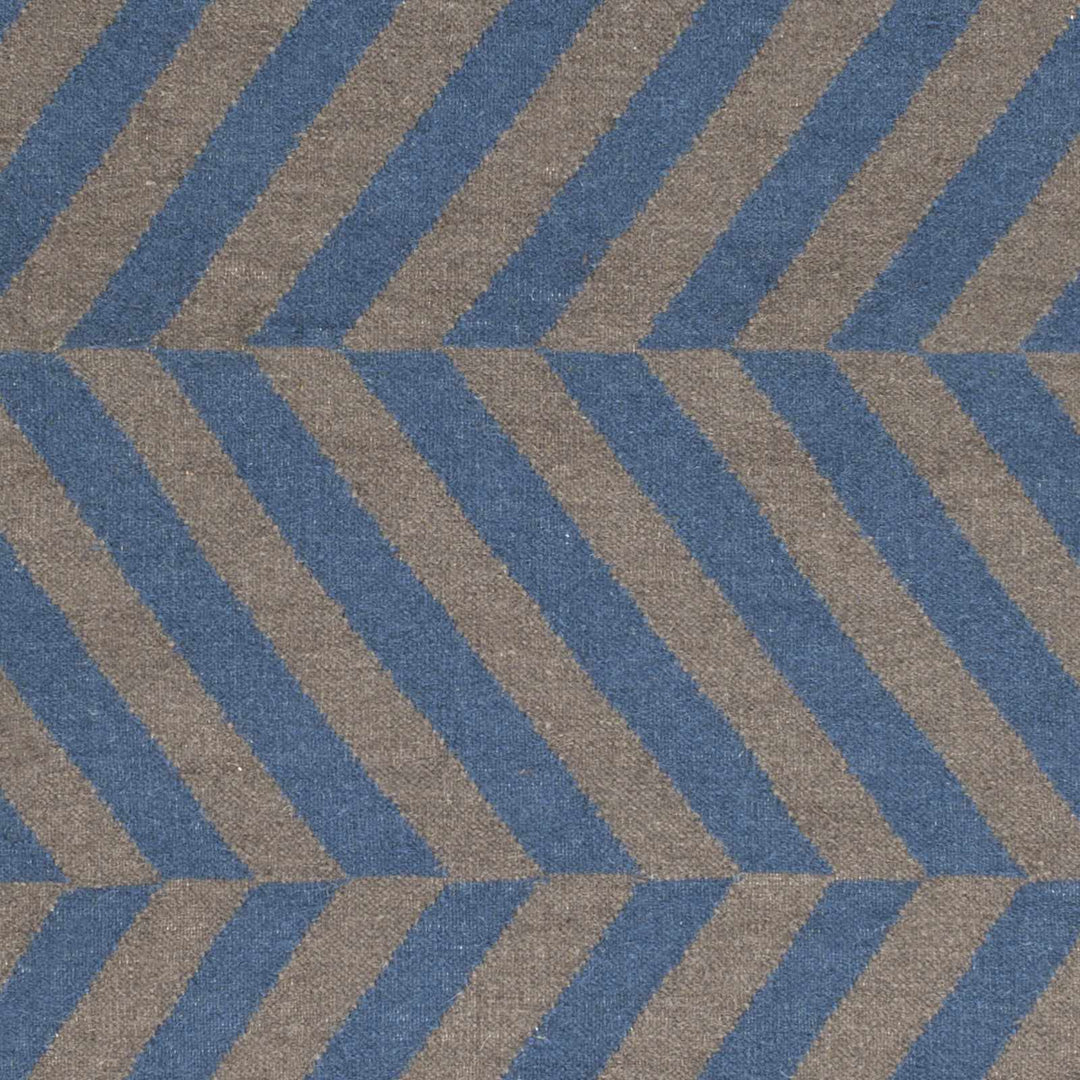 Mauckport Contemporary Style Blue And Brown Hand Woven Area Rug - The Rug Decor