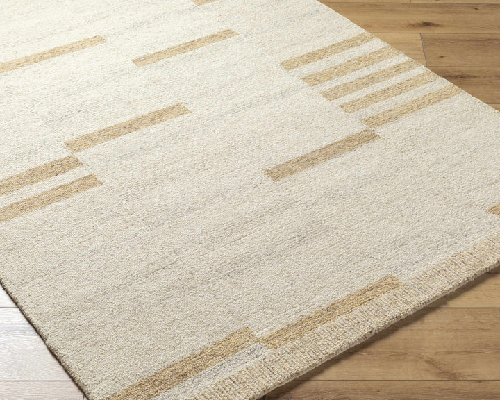 Max Modern Abstract Beige Hand Tufted Wool Area Rug - The Rug Decor