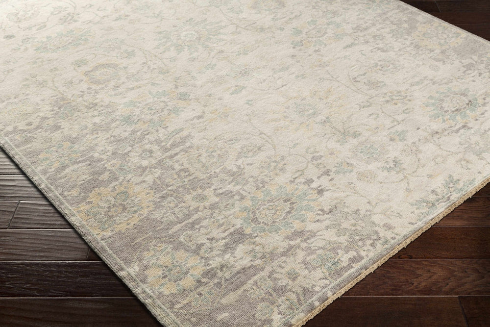 Maybee Traditional Floral Design Beige Hand Knotted Area Rug - The Rug Decor