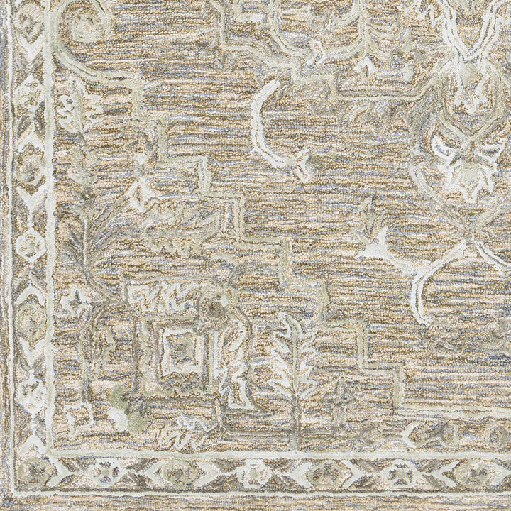 Maysville Traditional Style Beige And Gray Hand Tufted Wool Area Rug