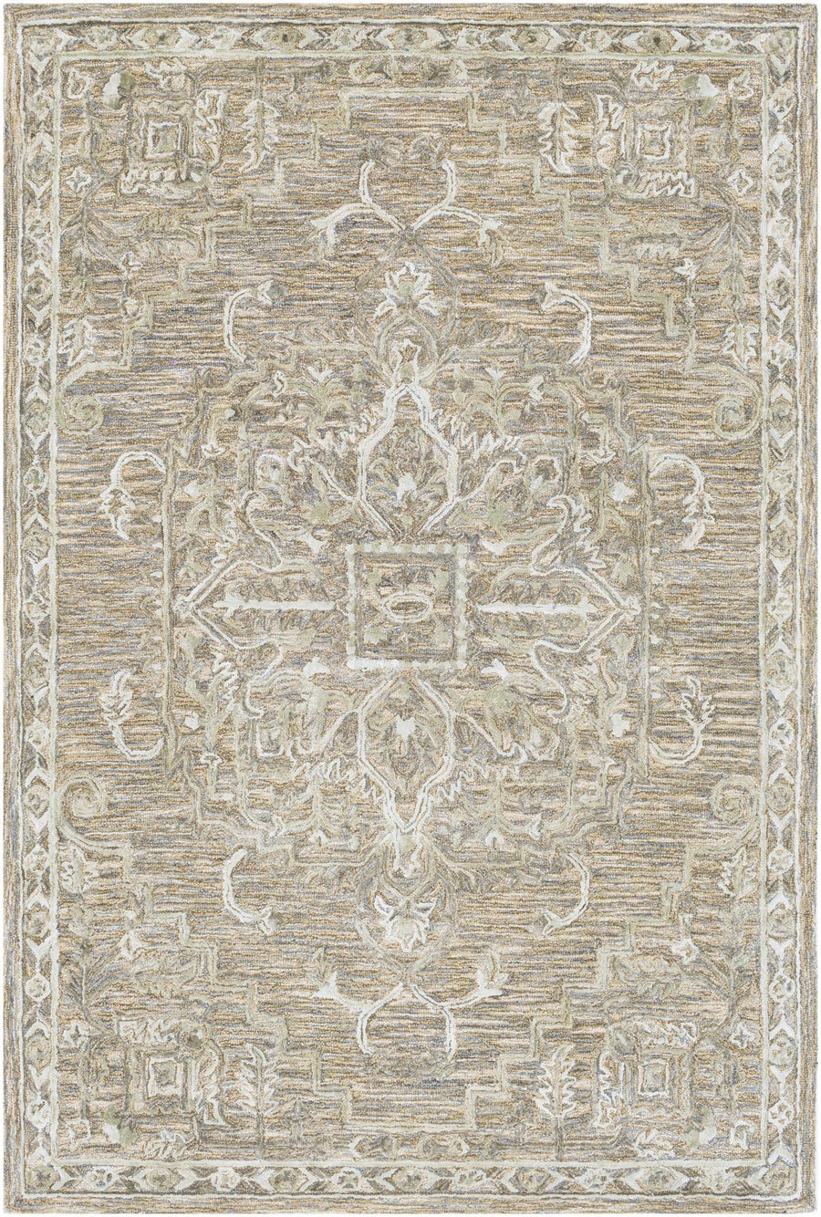 Maysville Traditional Style Beige And Gray Hand Tufted Wool Area Rug - The Rug Decor