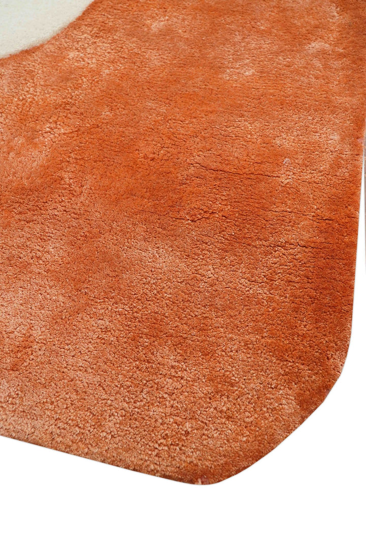 Maze Custom Made Modern Design Beige Hand Tufted Wool Rug - The Rug Decor