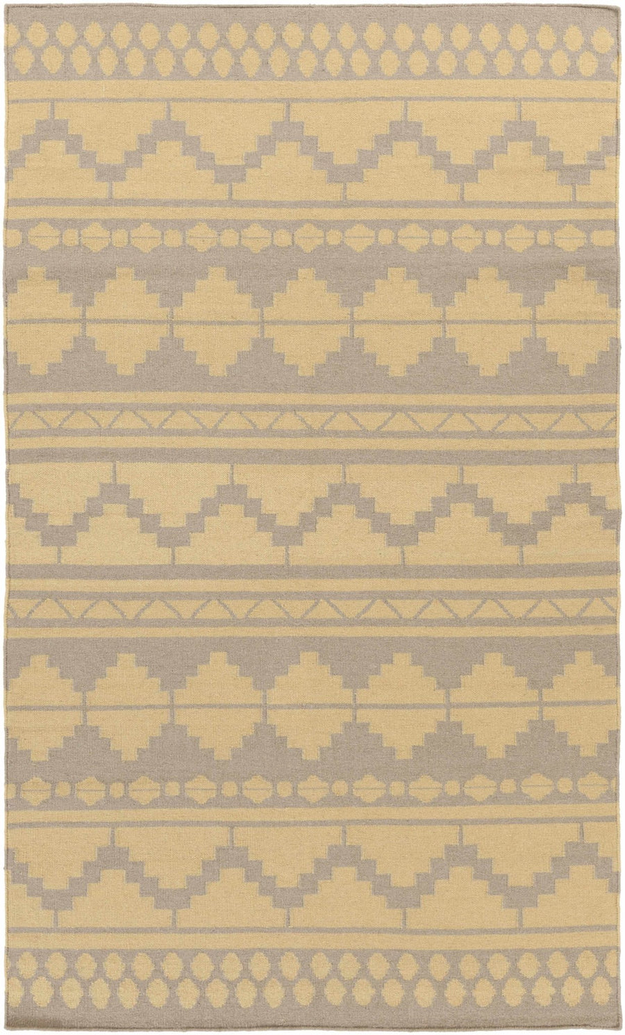 Mazon Modern Geometrical Design Beige And Gray Area Rug - The Rug Decor
