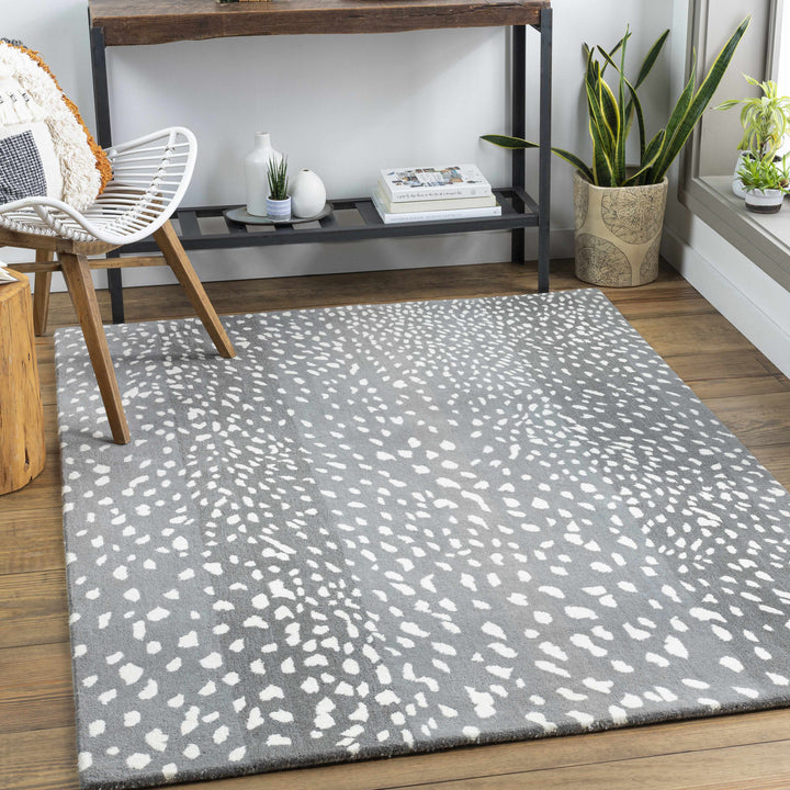 Amberley Gray And Ivory Modern Style Hand Tufted Area Rug