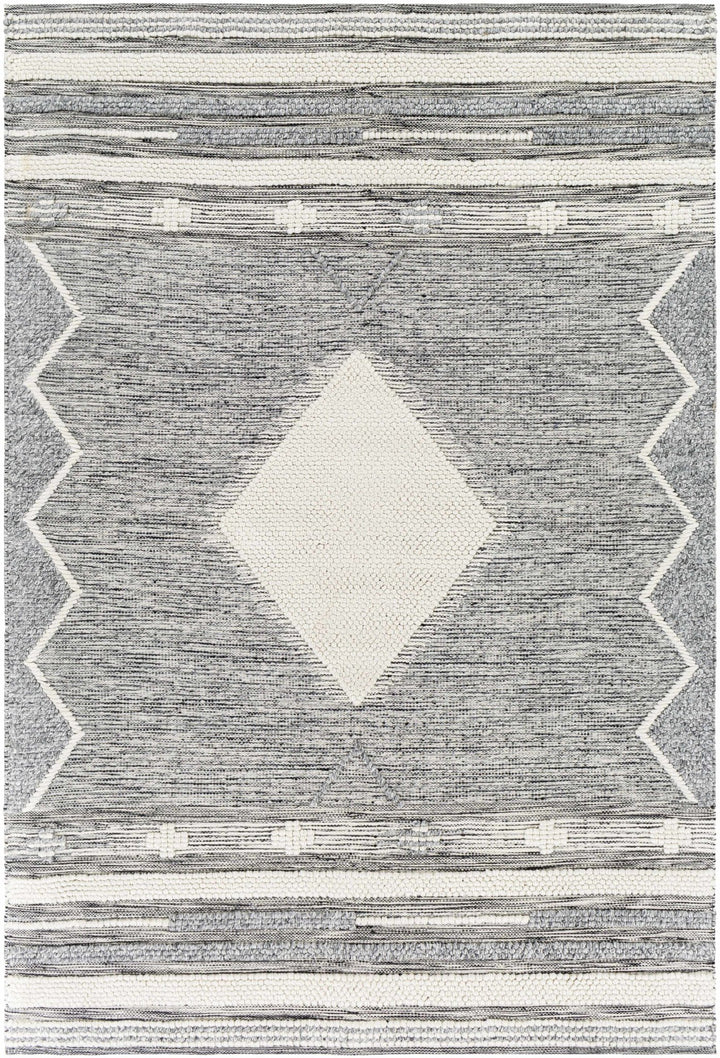 Mcdonald Contemporary Geometrical Gray And Ivory Rug - The Rug Decor