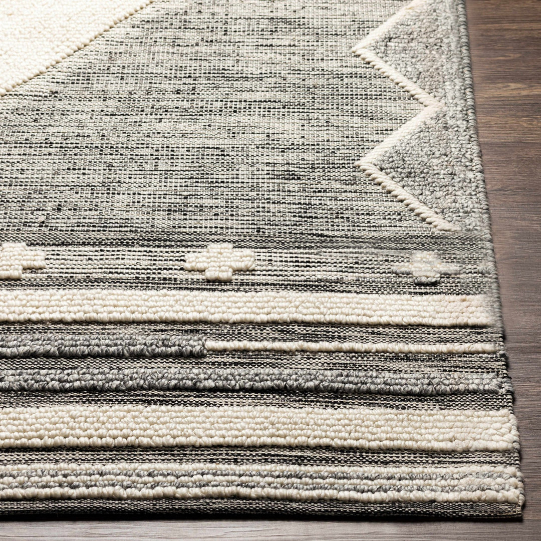 Mcdonald Contemporary Geometrical Gray And Ivory Rug - The Rug Decor