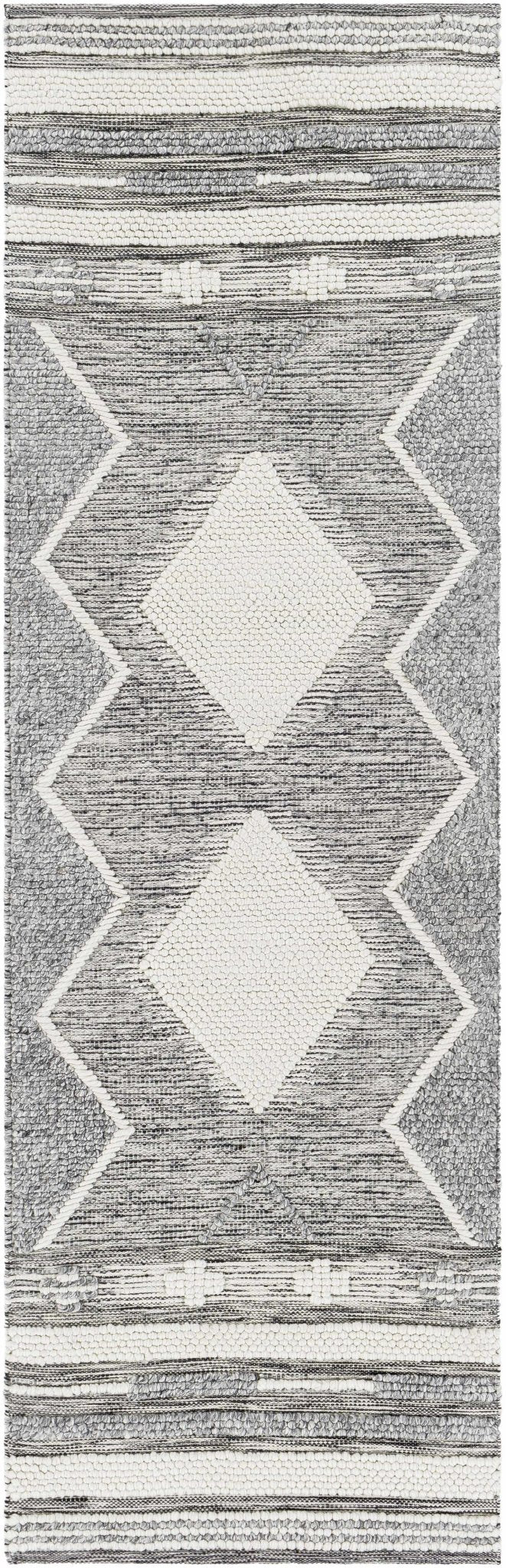 Mcdonald Contemporary Geometrical Gray And Ivory Rug - The Rug Decor