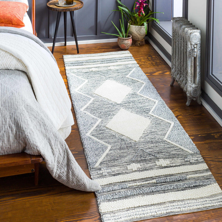 Mcdonald Contemporary Geometrical Gray And Ivory Rug - The Rug Decor