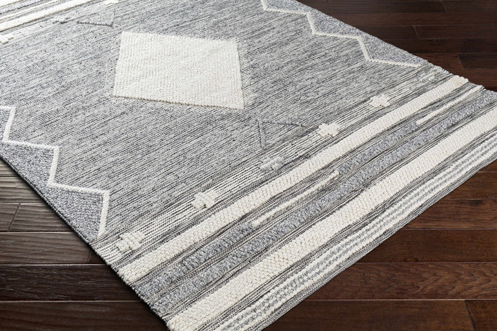 Mcdonald Contemporary Geometrical Gray And Ivory Rug - The Rug Decor