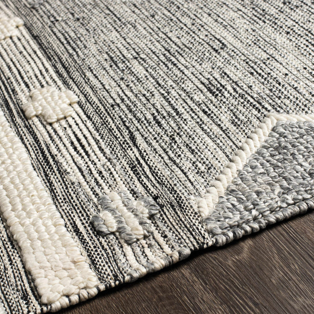 Mcdonald Contemporary Geometrical Gray And Ivory Rug - The Rug Decor