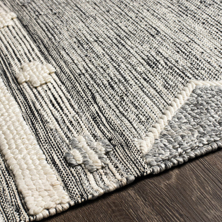 Mcdonald Contemporary Geometrical Gray And Ivory Rug - The Rug Decor