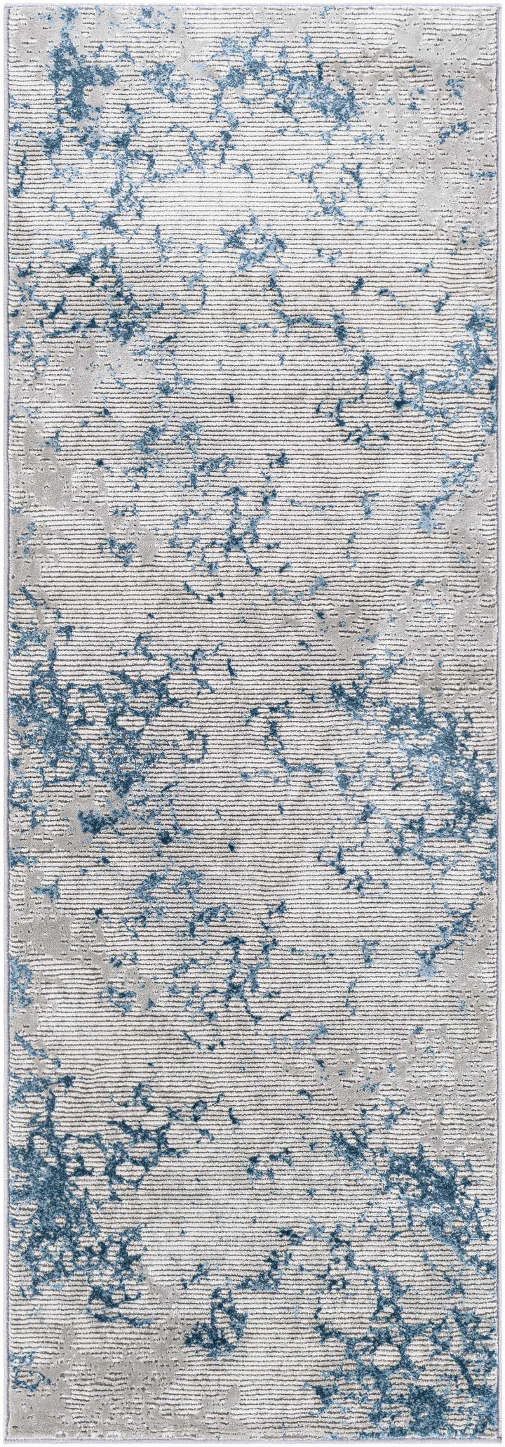 Mechanicsville Blue And Ivory Modern Abstract Design Area Rug