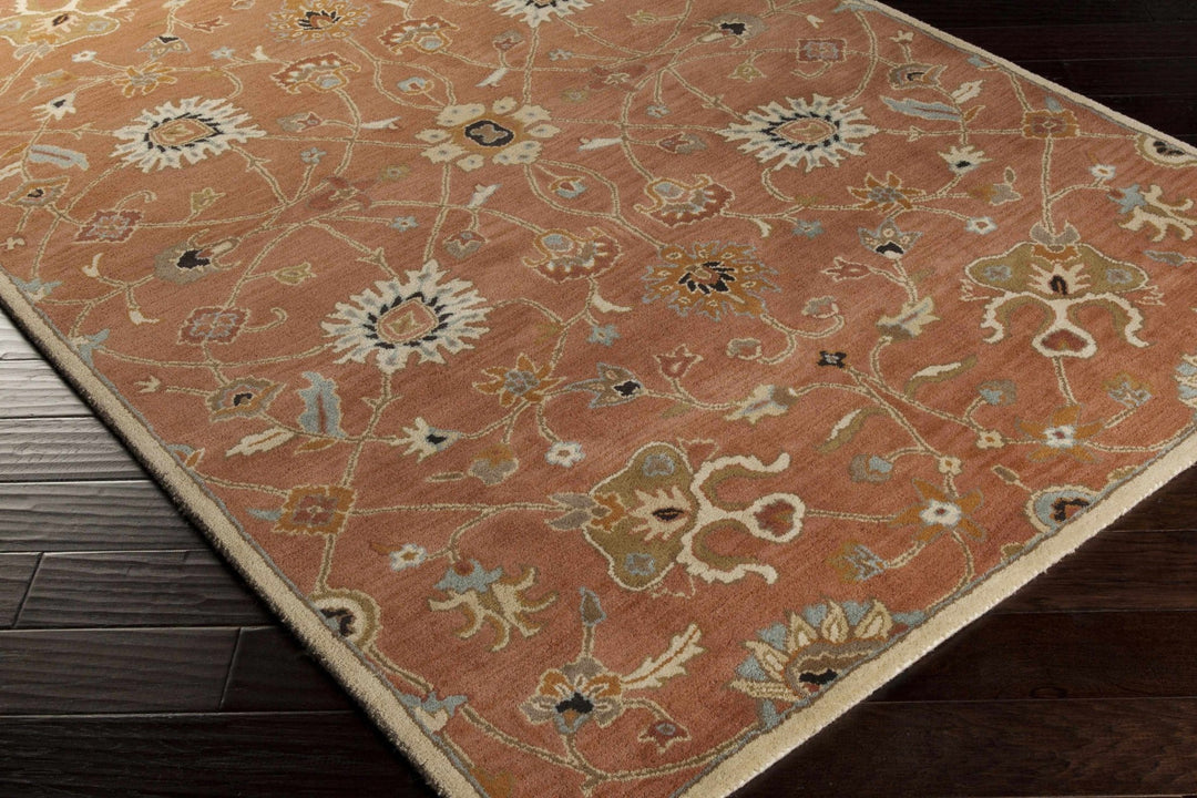 Mckeesport Traditional Persian Design Hand Tufted Rust Wool Rug - The Rug Decor