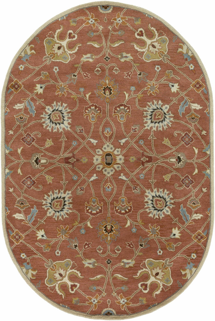 Mckeesport Traditional Persian Design Hand Tufted Rust Wool Rug - The Rug Decor
