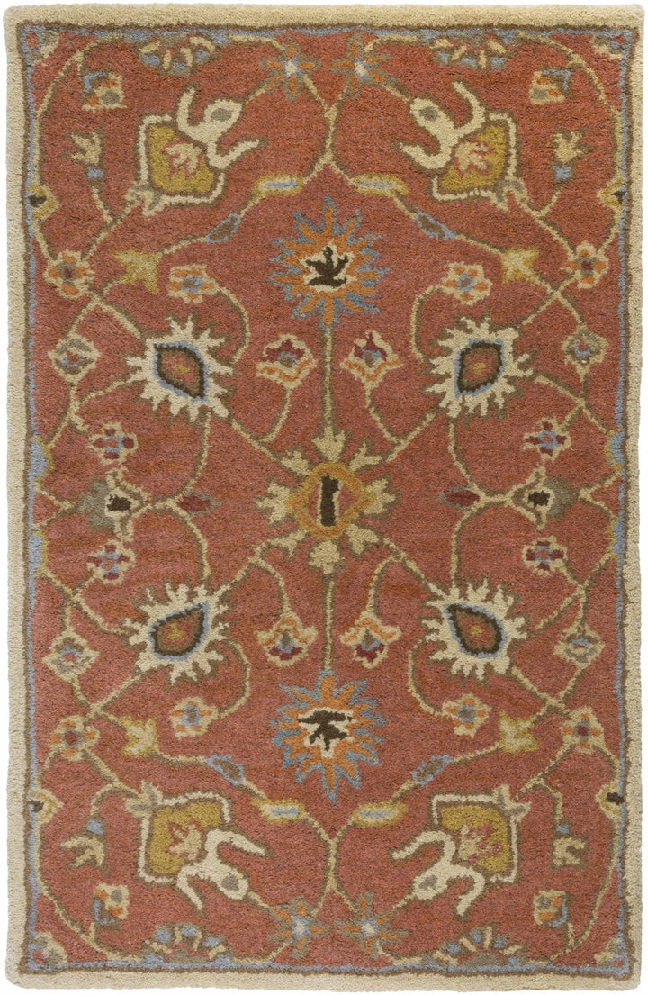 Mckeesport Traditional Persian Design Hand Tufted Rust Wool Rug - The Rug Decor