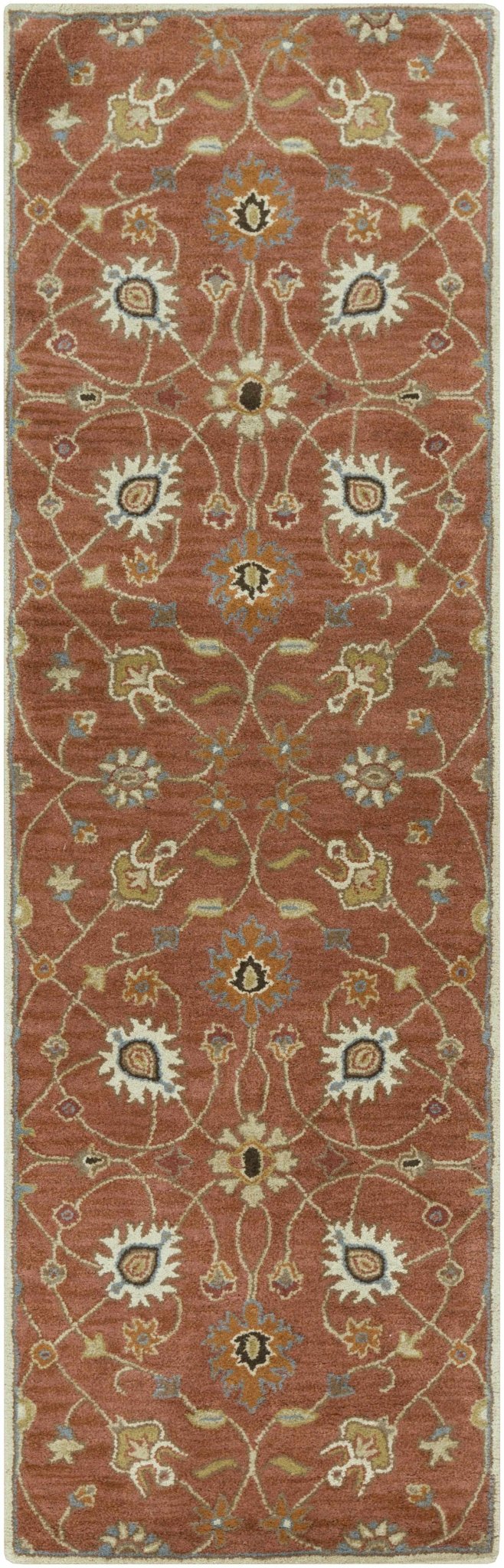 Mckeesport Traditional Persian Design Hand Tufted Rust Wool Rug - The Rug Decor