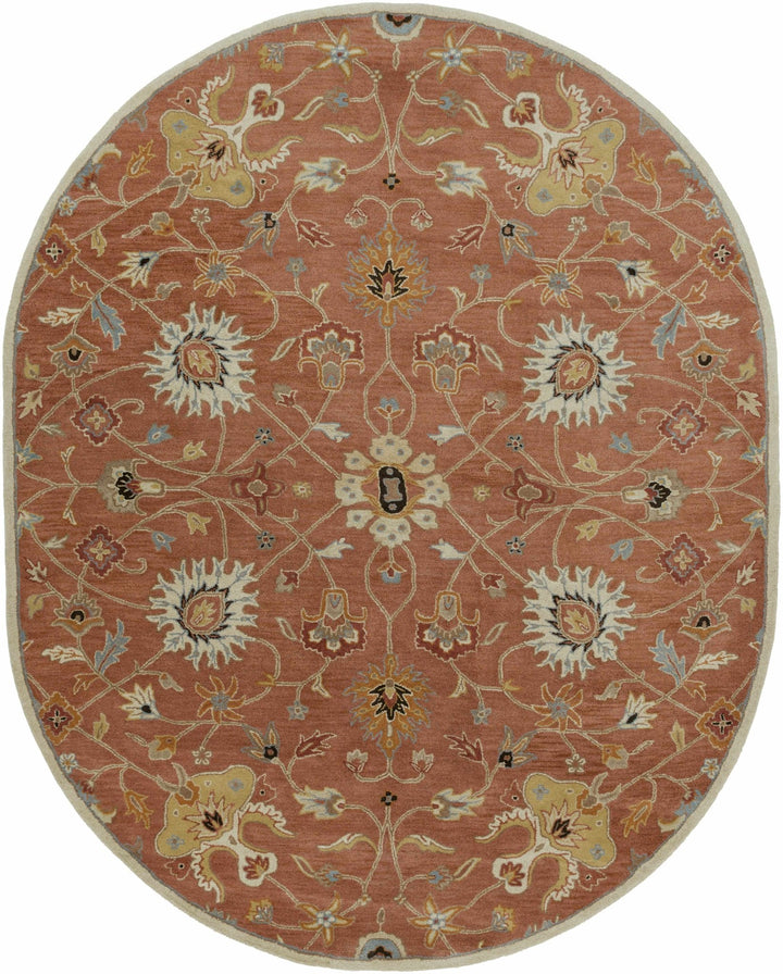 Mckeesport Traditional Persian Design Hand Tufted Rust Wool Rug - The Rug Decor
