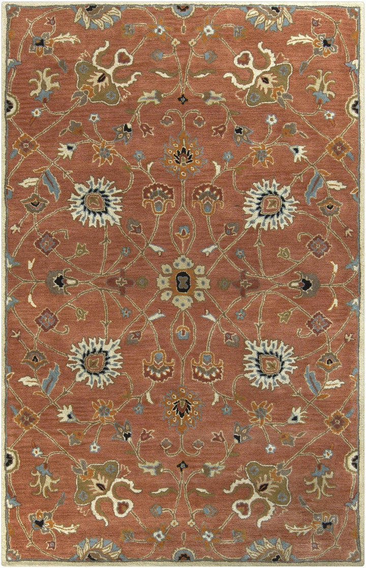 Mckeesport Traditional Persian Design Hand Tufted Rust Wool Rug - The Rug Decor