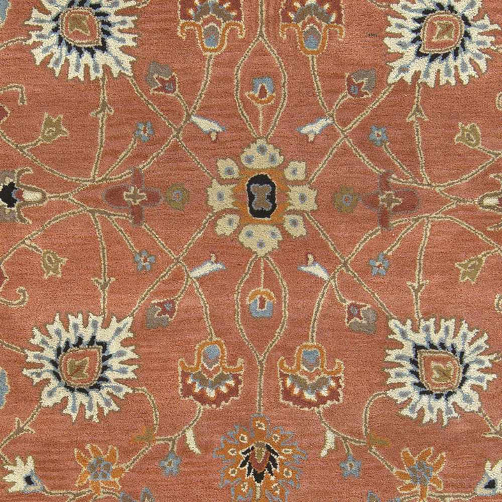 Mckeesport Traditional Persian Design Hand Tufted Rust Wool Rug - The Rug Decor