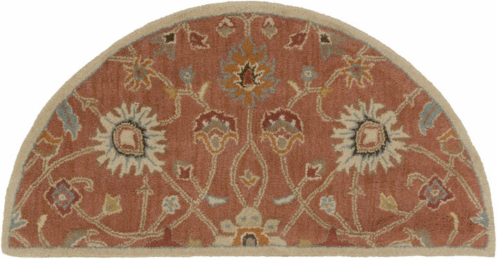 Mckeesport Traditional Persian Design Hand Tufted Rust Wool Rug - The Rug Decor
