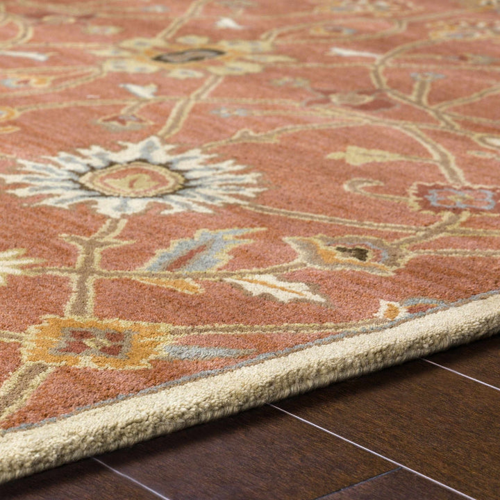 Mckeesport Traditional Persian Design Hand Tufted Rust Wool Rug - The Rug Decor