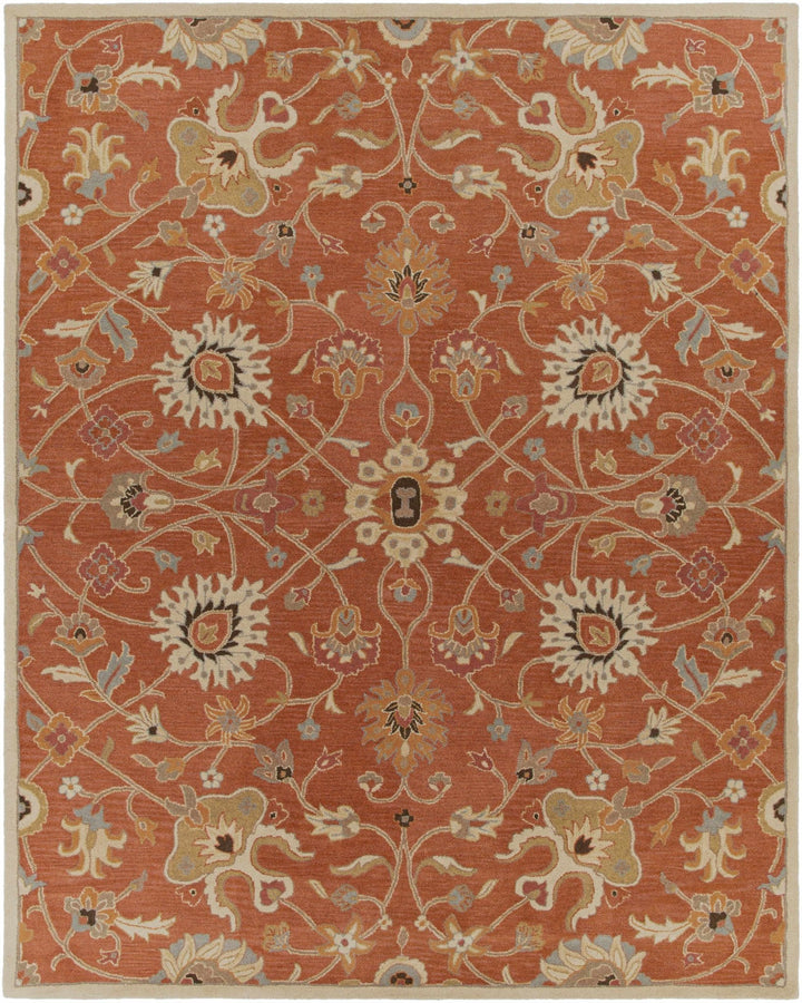 Mckeesport Traditional Persian Design Hand Tufted Rust Wool Rug - The Rug Decor