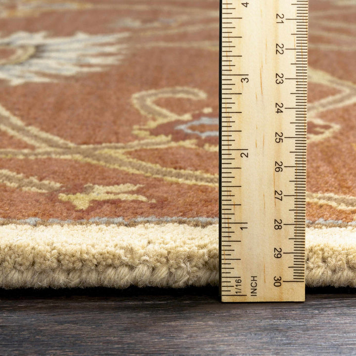 Mckeesport Traditional Persian Design Hand Tufted Rust Wool Rug - The Rug Decor